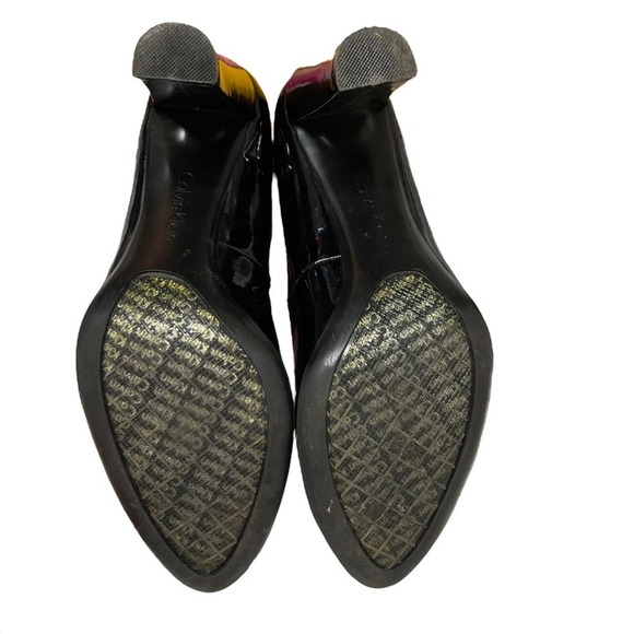 Calvin Klein Olive Classic Black Patent Leather Pumps Size 8.5 - Picture 6 of 9